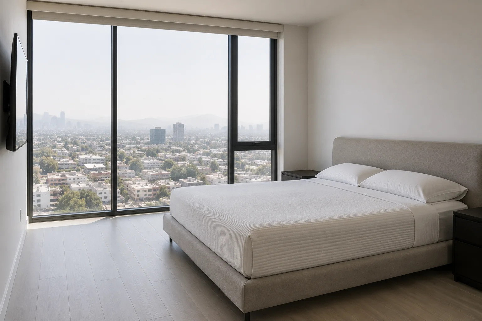 Apartment bedroom cleaned and floors done
